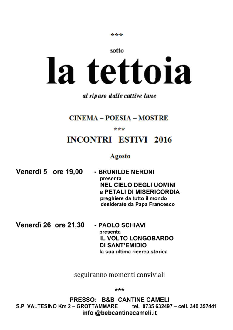 Incontri estivi 2016